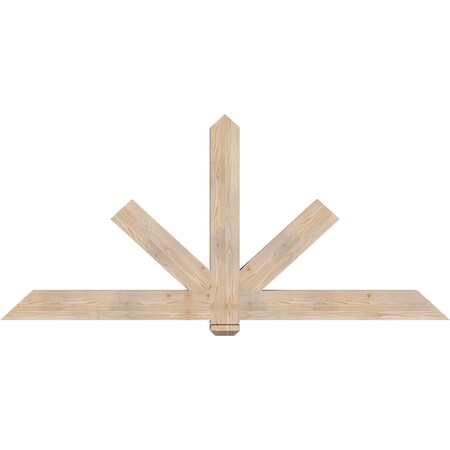 Ekena Millwork Kennewick Smooth Timber Gable Bracket, Douglas Fir, 84"W x 38"H x 3 1/2"D x 5 1/2"F, 11/12 Pitch GBW084X38X0406KEN00SDF